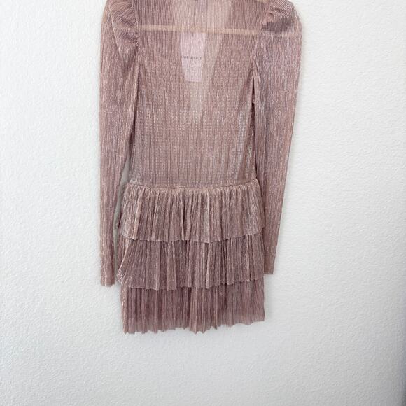 Sabina Musayev Womens Carry Mini Dress Size S Sparkle Party Occasion Rose Gold - Picture 6 of 9